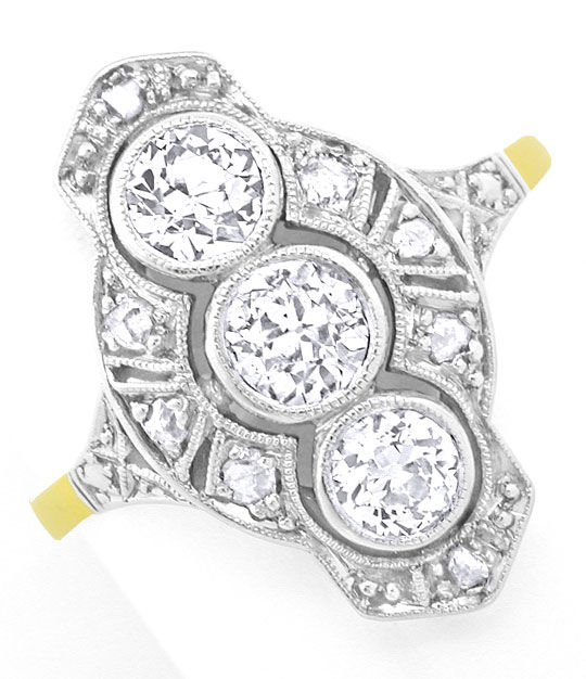 Foto 2 - Echt antiker Art Deco Diamant-Ring Platin / Gold, S8389