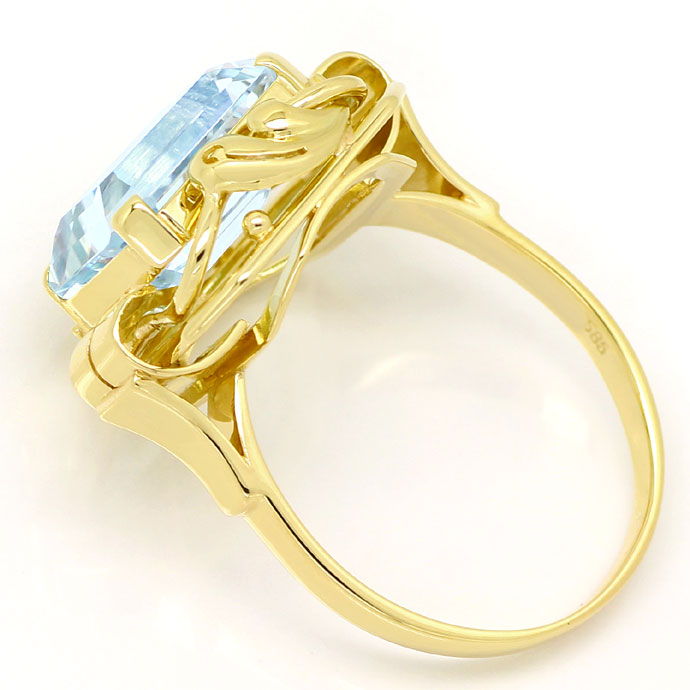 Foto 3 - Edler Handarbeits-Ring mit 7,5ct Aquamarin 14K Gelbgold, S9975