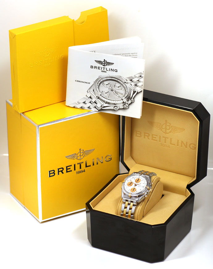 Foto 6 - Breitling Chronomat Pilot Armband Stahl-Gold Herren Uhr, U2107
